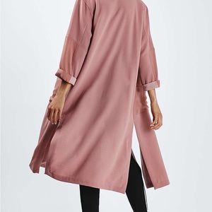 Topshop | 10 | Dusty rose pink duster long casual chic jacket coat